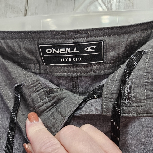 O'Neill Hybrid Men's Board Shorts Gray Pockets Size 34 Swim Summer - Picture 4 of 11